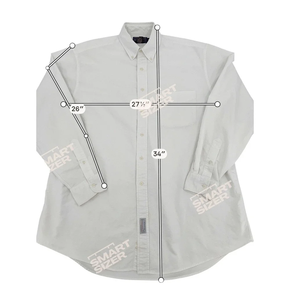 Abercrombie & Fitch Mens Button Down Shirt 16L White Thrashed Vintage Grunge - Picture 5 of 10